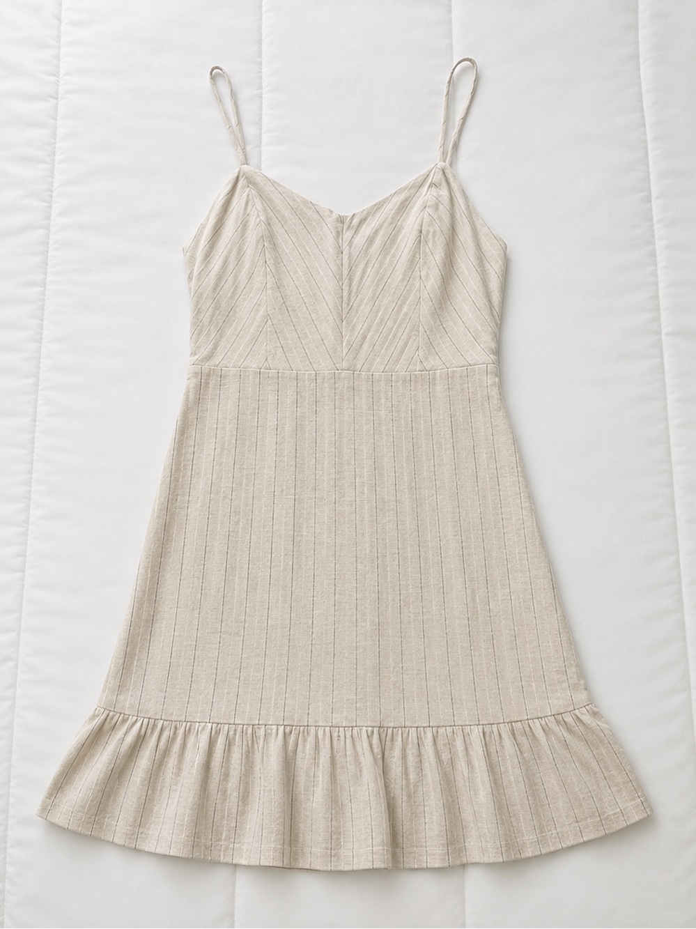 Spaghetti Strap Ruffle-Hem Dress